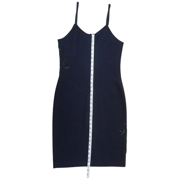 Black Beaded Knit Dress by Outlander for Evening or Stage - Picture 9 of 14